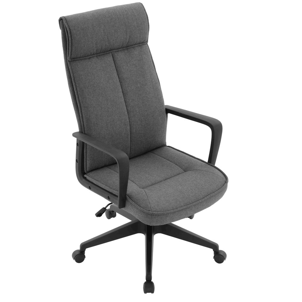 Aiaria Collection Modern Office Chair In Charcoal Fabric