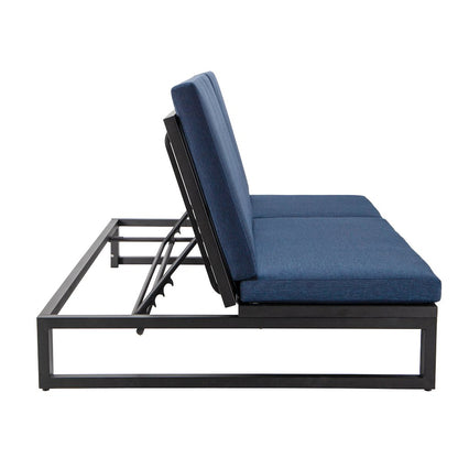 Chelsea Convertible Lounge Reclining Double Chaise With Cushions