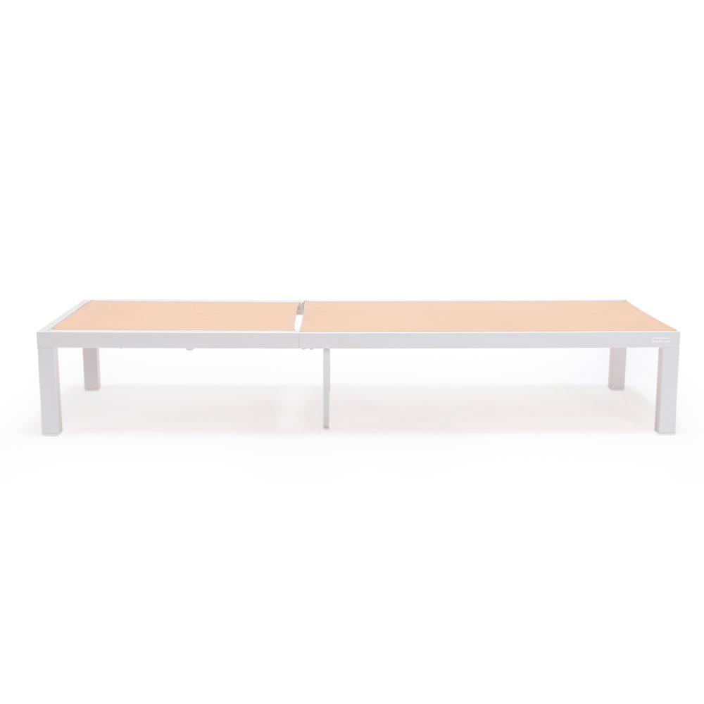 Marlin Patio Chaise Lounge Chair With White Aluminum Frame