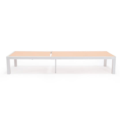 Marlin Patio Chaise Lounge Chair With White Aluminum Frame