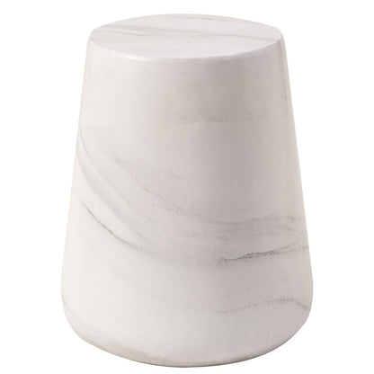 Modern Side End Table Glint Series In Marble White
