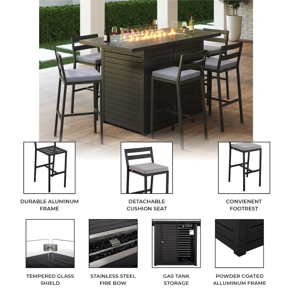 Chelsea Collection Aluminum Outdoor Dining Set