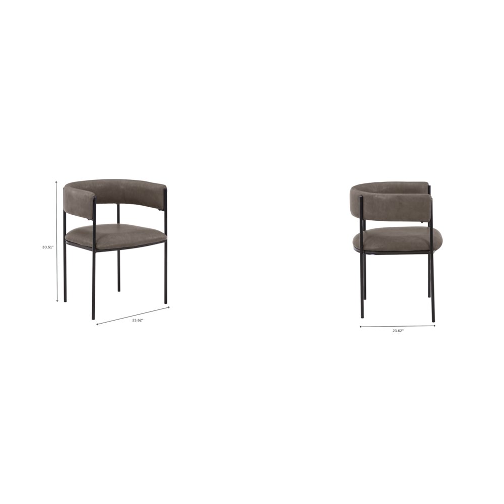 Cyril Collection Modern Chair in Charcoal