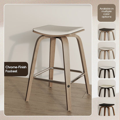 Wooden Counter Stool in Light Grey