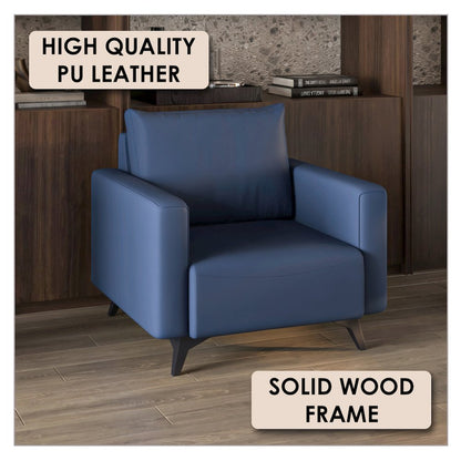Inno Collection Single Seater Sofa In Dark Blue