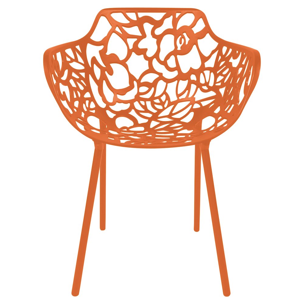 Modern Devon Aluminum Armchair, Set of 4