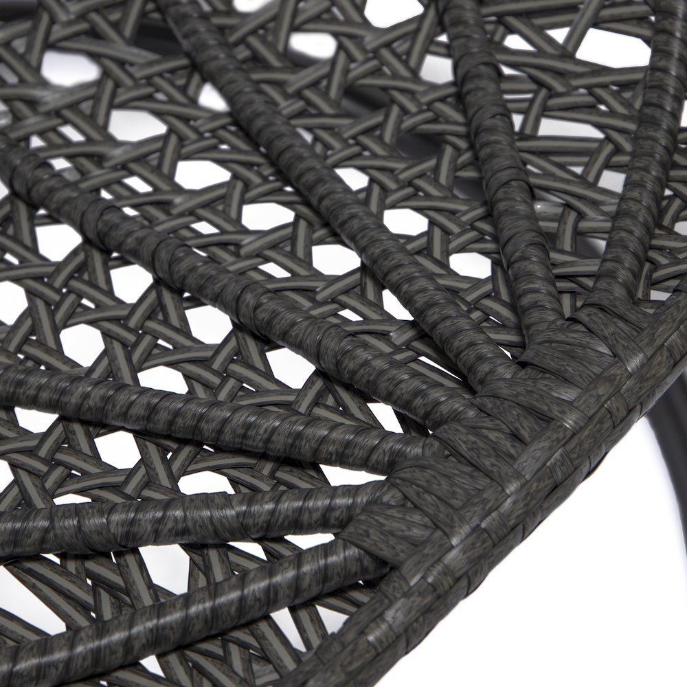 Charcoal Wicker Hanging Egg Swing Chair
