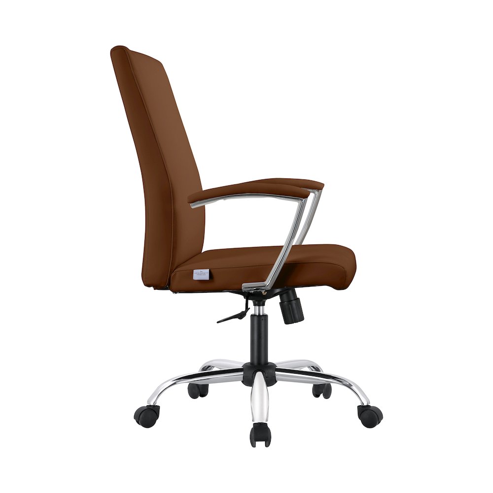 Evander Series Office Chair in Dark Brown Leather