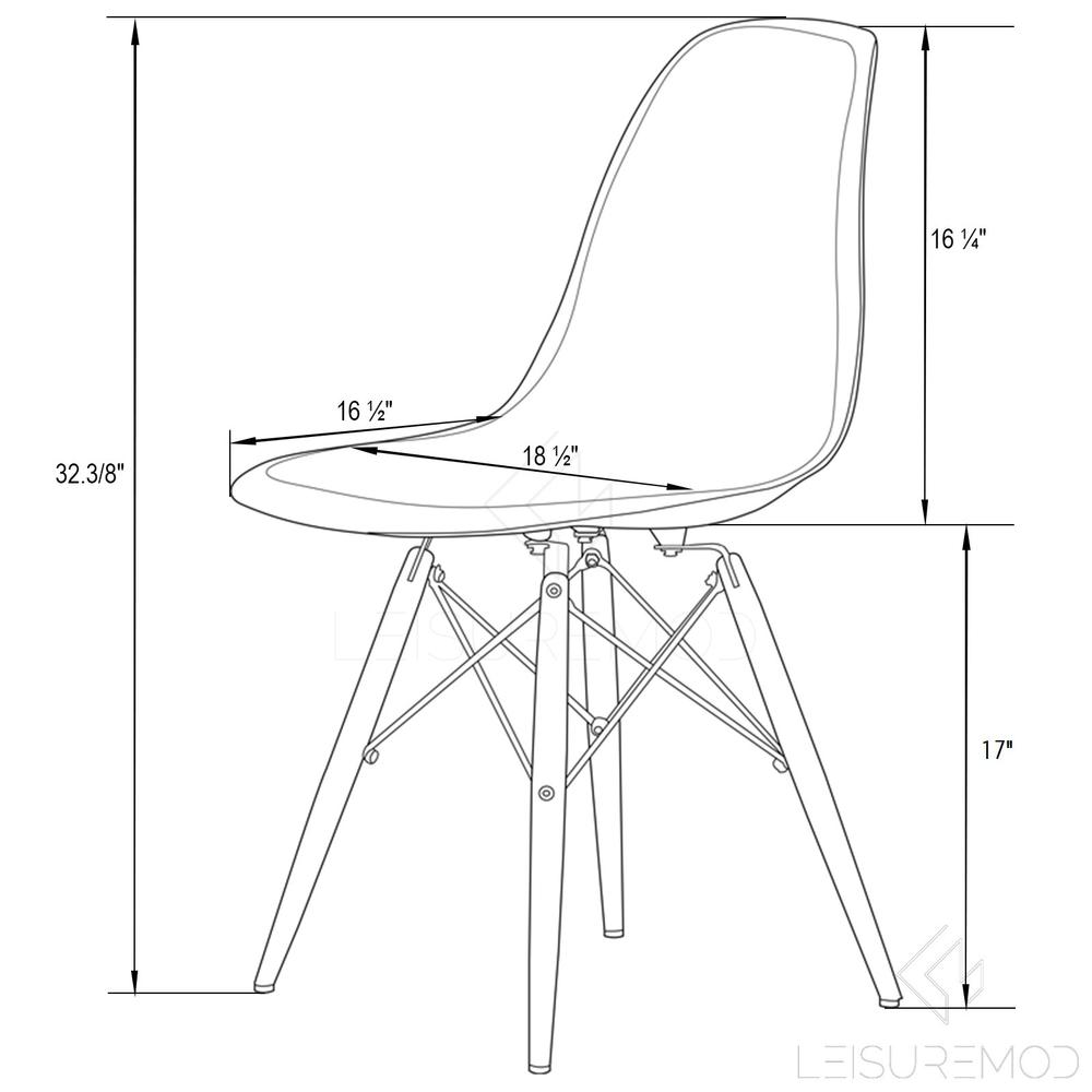 Dover Molded Side Chair with Acrylic Base