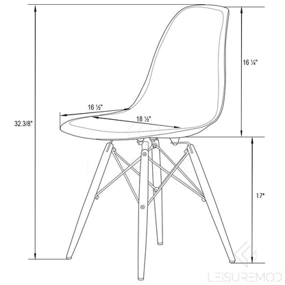 Dover Molded Side Chair with Acrylic Base