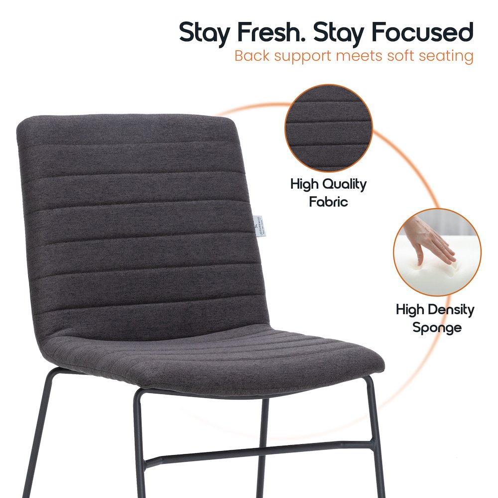 Zylar Series Office Guest Chair in Brown Fabric