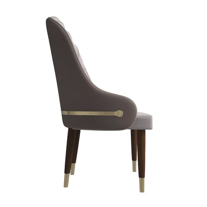 Elara Collection Wooden Dining Chair in Two-Tone Toupe Set of 2