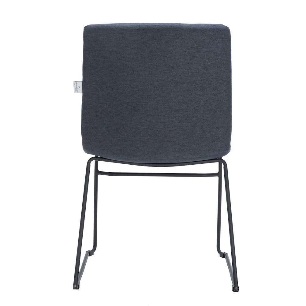 Zylar Series Office Guest Chair in Dark Blue Fabric