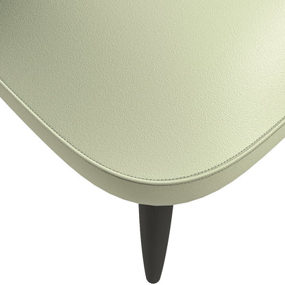 Paradiso Collection Modern Dining Seat in Green, with Light Grey Fabric Seat