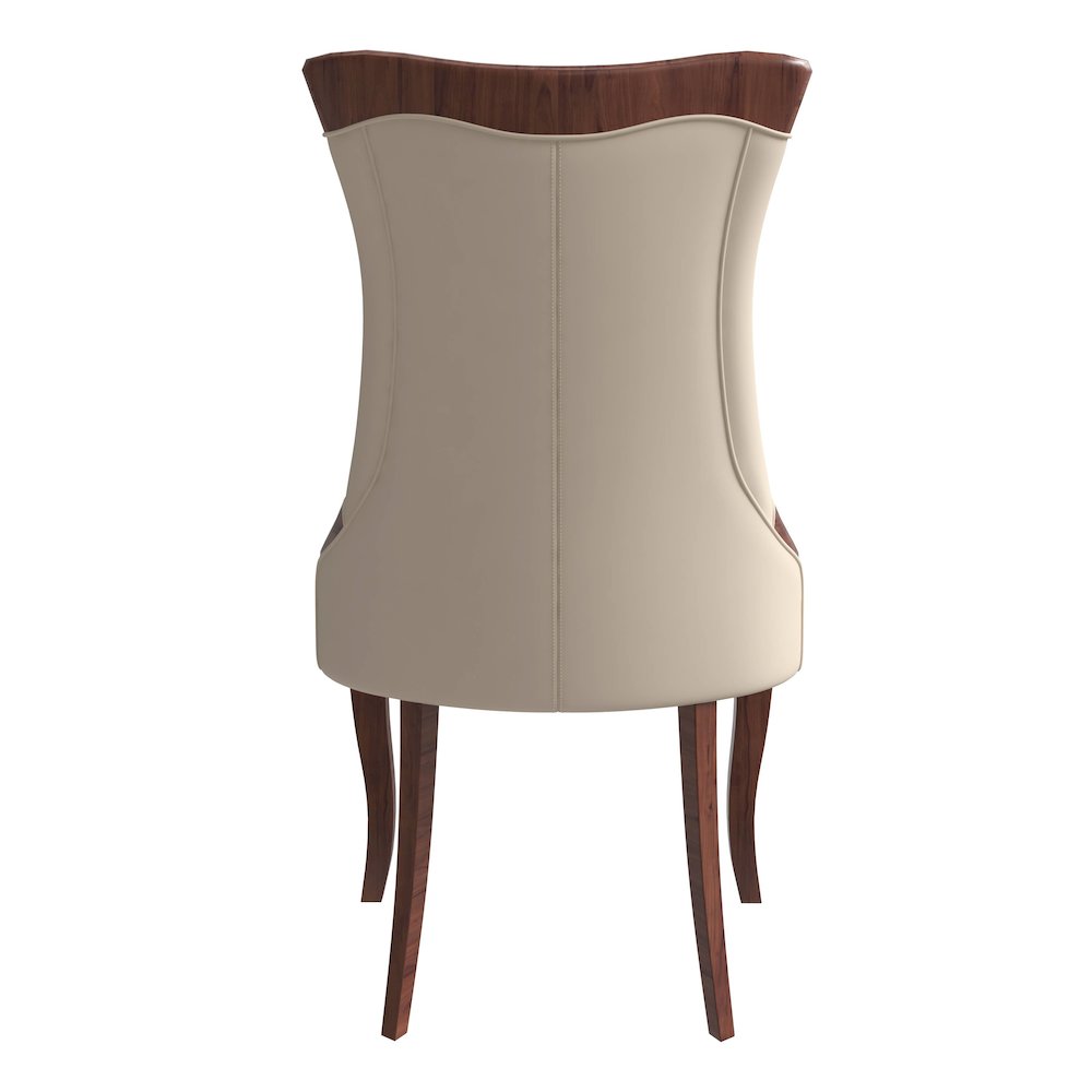 Novara Collection Modern Wooden Dining Chair in Light Toupe Set of 2