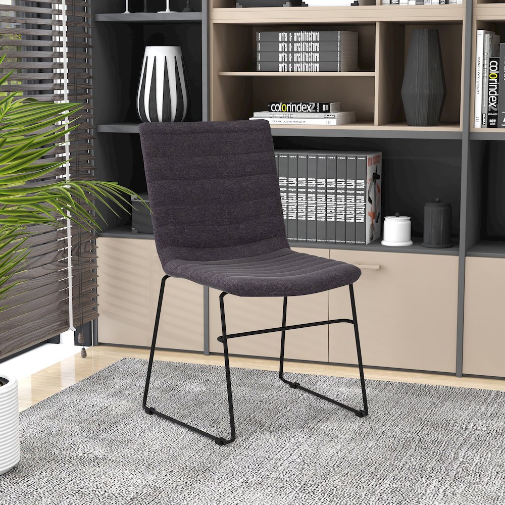 Zylar Series Office Guest Chair in Brown Fabric