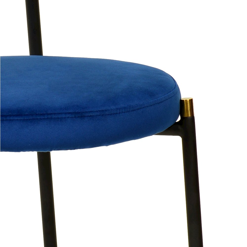 Euston Modern Wicker Dining Chair with Velvet Round Seat