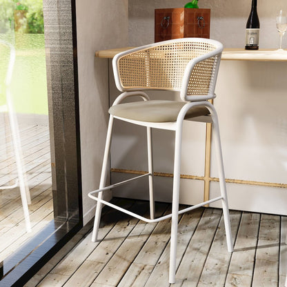 Ervilla Wicker Bar Stool Set of 2