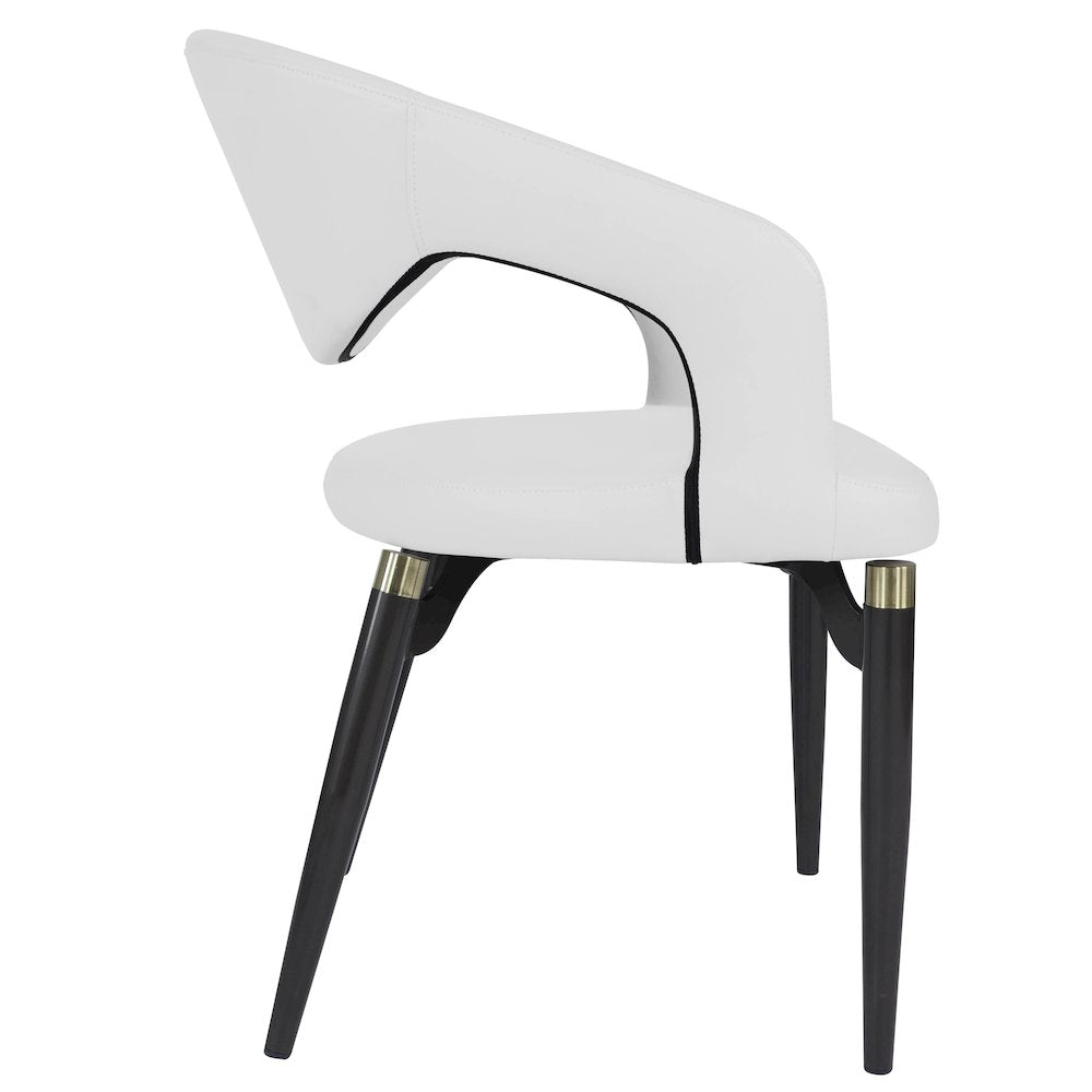 Entice Collection Modern Dining Chair Set of 2 in White