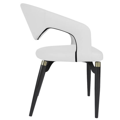 Entice Collection Modern Dining Chair Set of 2 in White