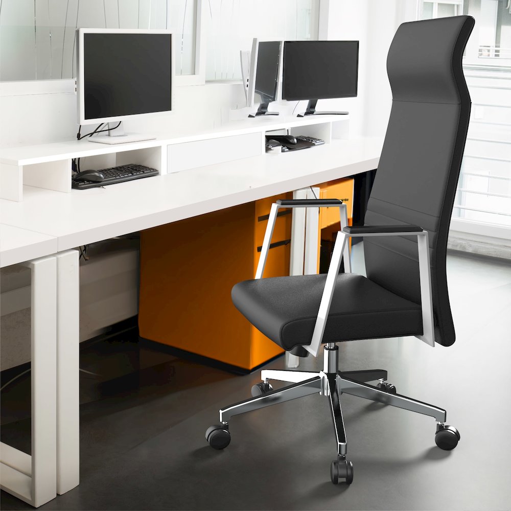 Aleen High-Back Office Chair in Black