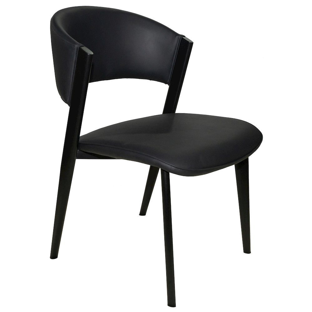 Aspen Collection Modern Dining Chair Black Frame in Black