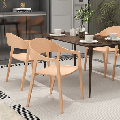 Rivo Collection Elegant Dining Chair in Natural Wood