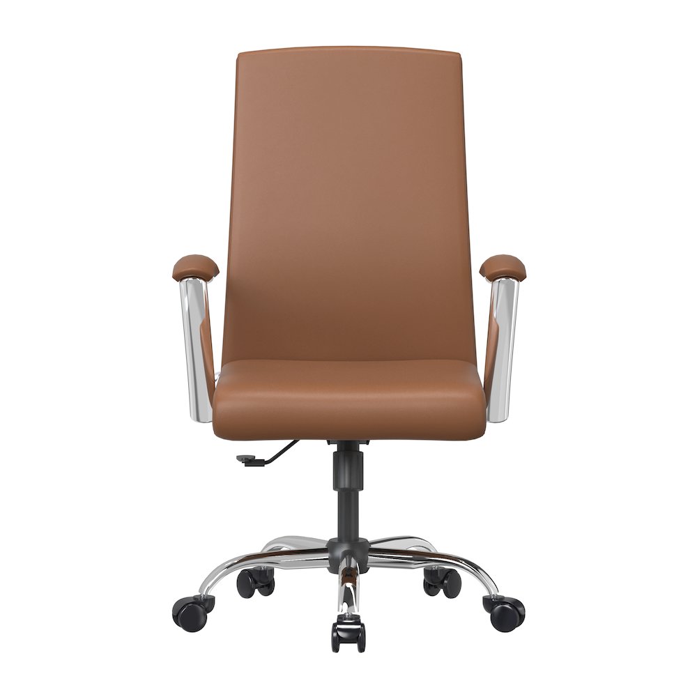 Evander Series Office Chair in Dark Brown Leather