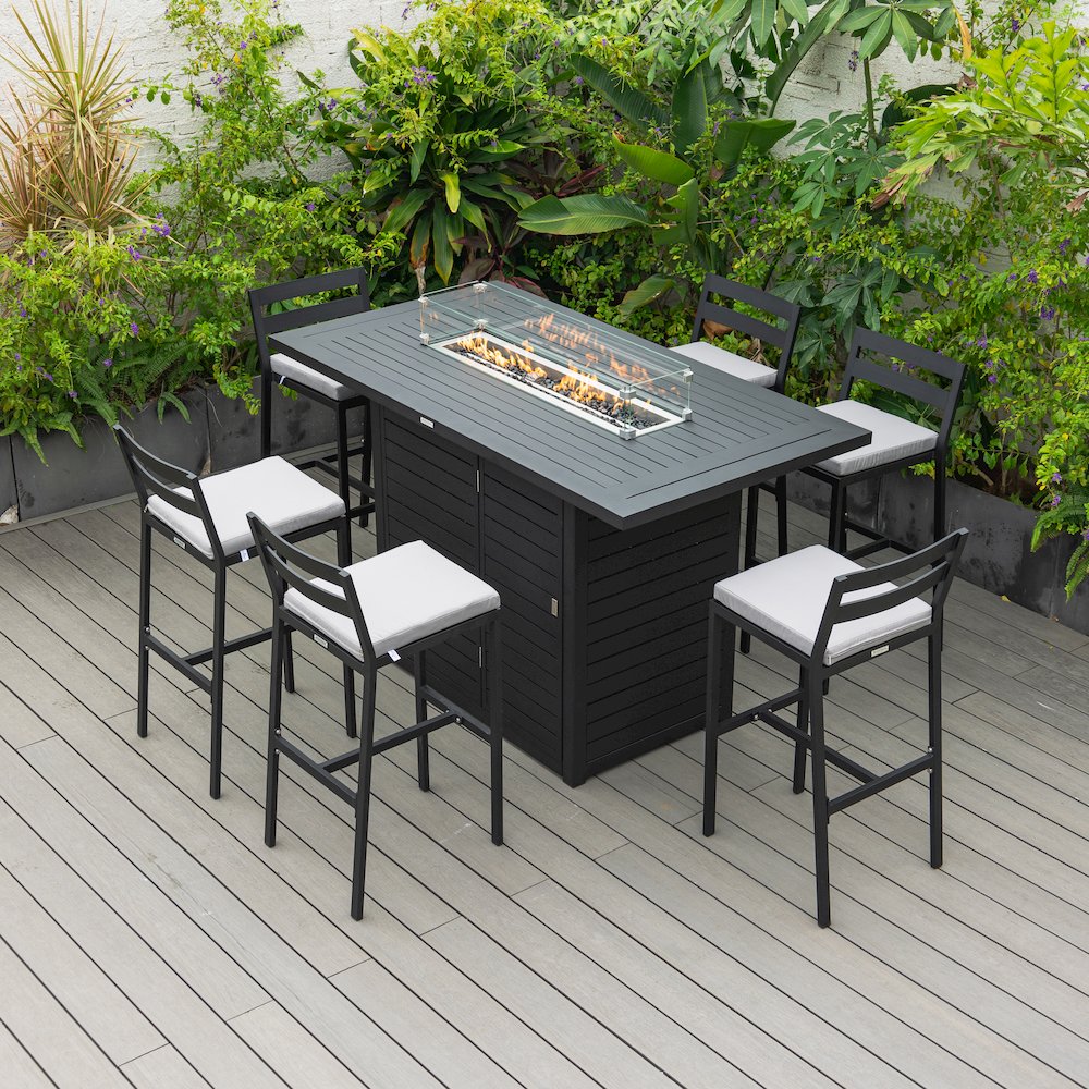 Chelsea Collection Modern Aluminum Outdoor Bar Chair