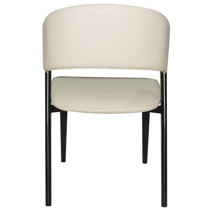 Aspen Collection Modern Dining Chair Black Frame in Light Grey