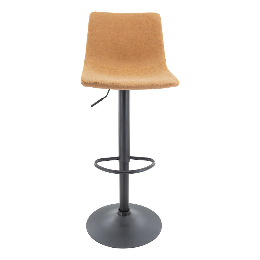 Tilbury Modern Adjustable Bar Stool in Light Brown