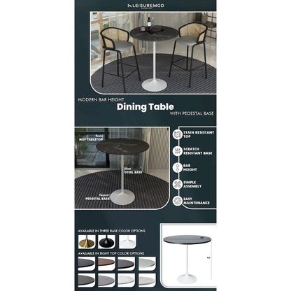 Verve Collection Modern Bar Height Table