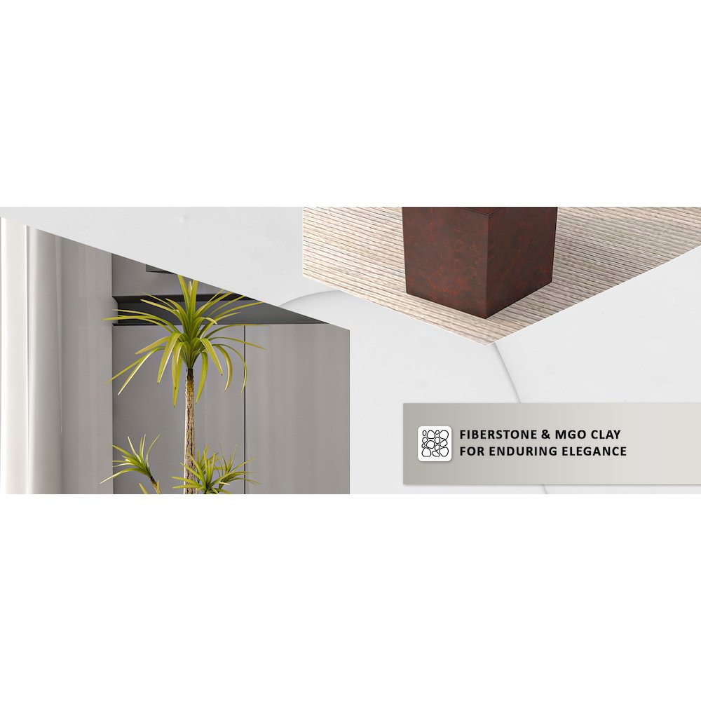 Thicket Series Poly Stone Planter in Brown 11 High