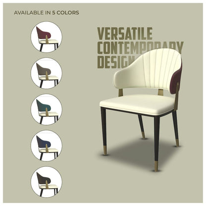 Aria Series Modern Dining Chair in Red Set of 4