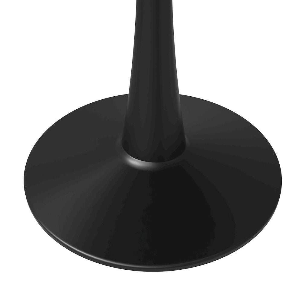 Bristol 40" round dining table Black base with Black Sintered stone Top