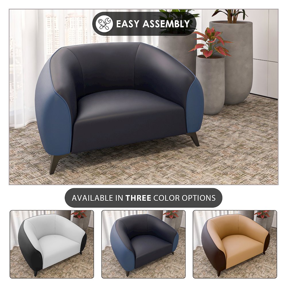Opula Collection Single Seater Sofa In Blue