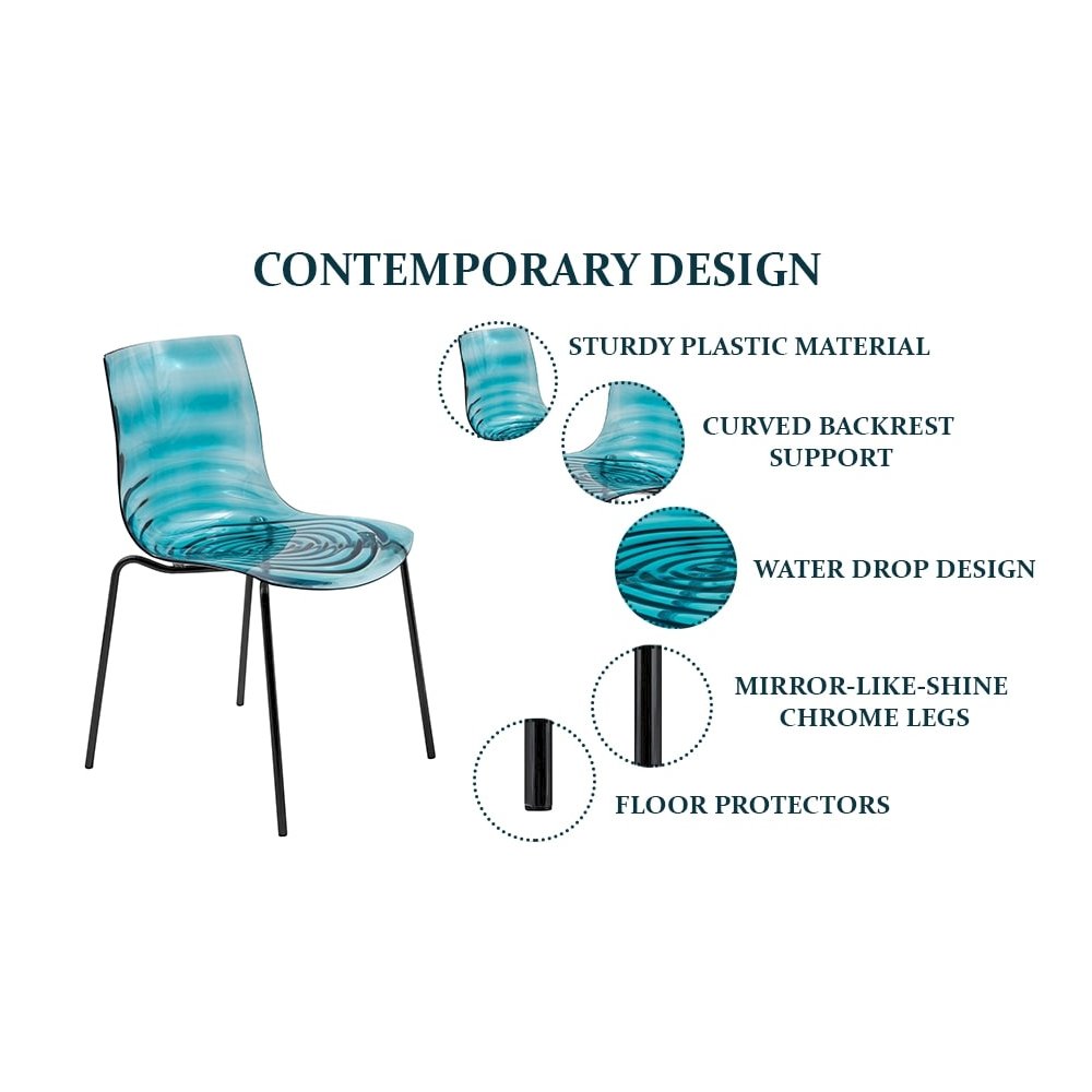 Astor Water Ripple Design Dining Chair