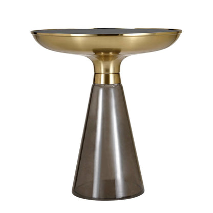 Hyalus Collection Glass Side table in Smoke