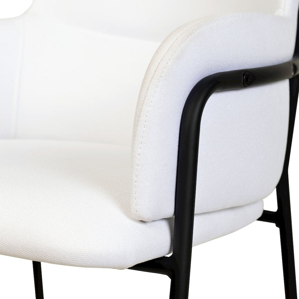 Axis Collection Modern Bar height Chair in White