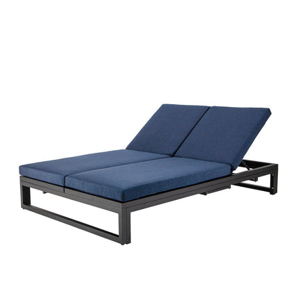 Chelsea Convertible Lounge Reclining Double Chaise With Cushions