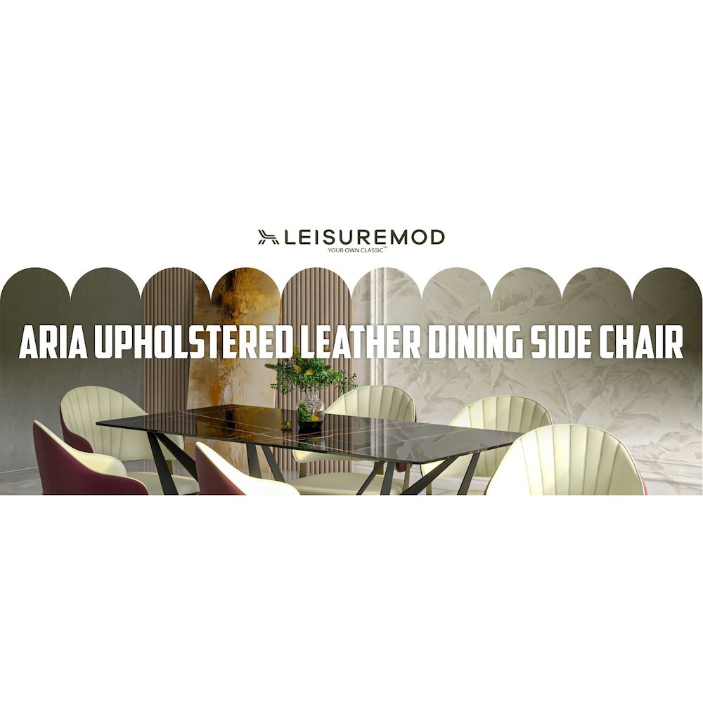 Aria Series Modern Dining Chair in Red Set of 4