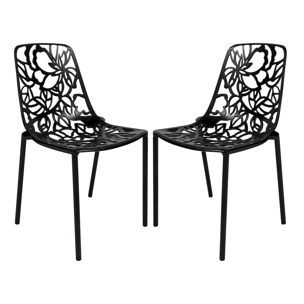 Modern Devon Aluminum Chair, Set of 2