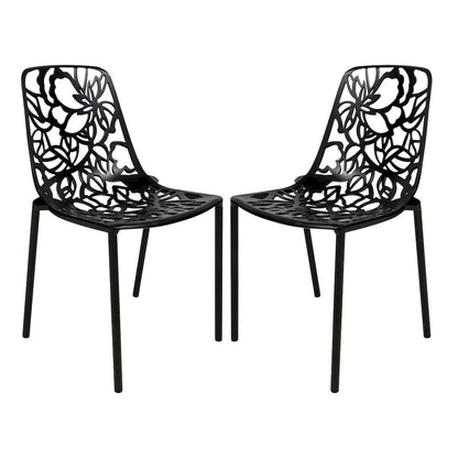 Modern Devon Aluminum Chair, Set of 2