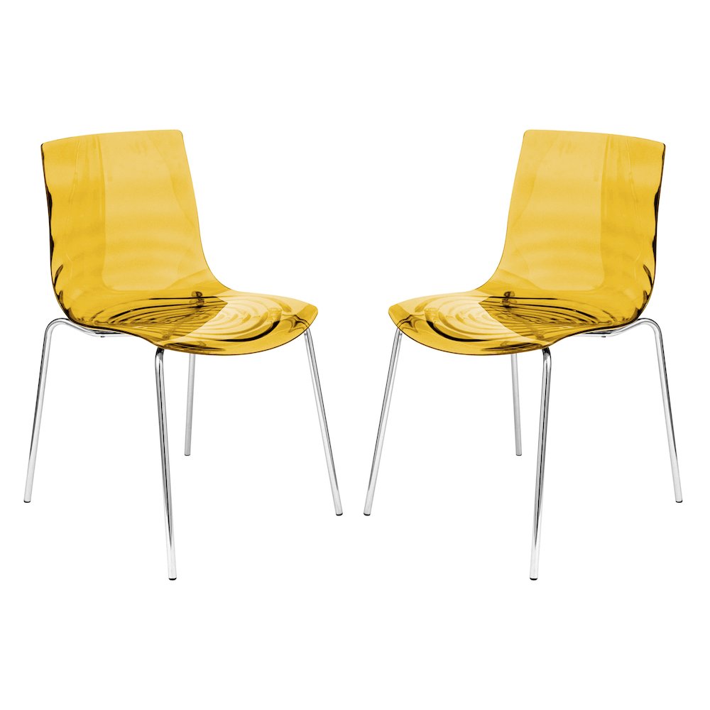 Astor Water Ripple Design Dining Chair Set of 2