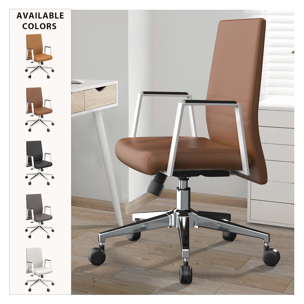 Aleen Office Chair in Dark Brown