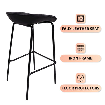 Servos Modern Barstool in Black