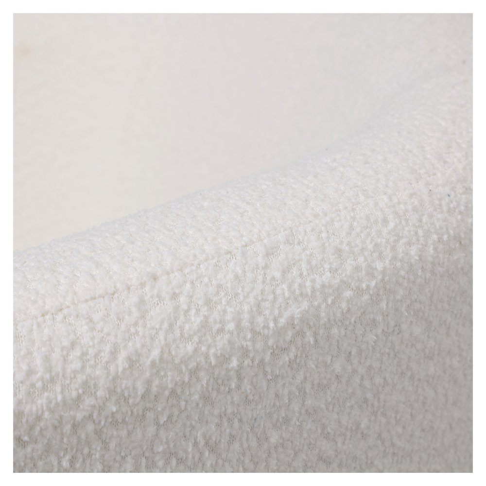 Raze Collection Modern Accent Chair in White Boucle