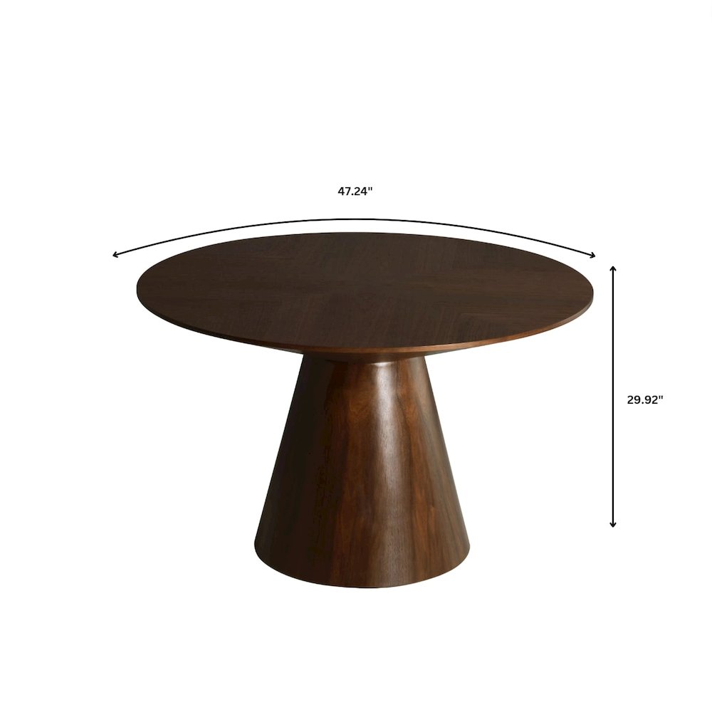 5-Piece Dining Set in Dark Walnut/Brown