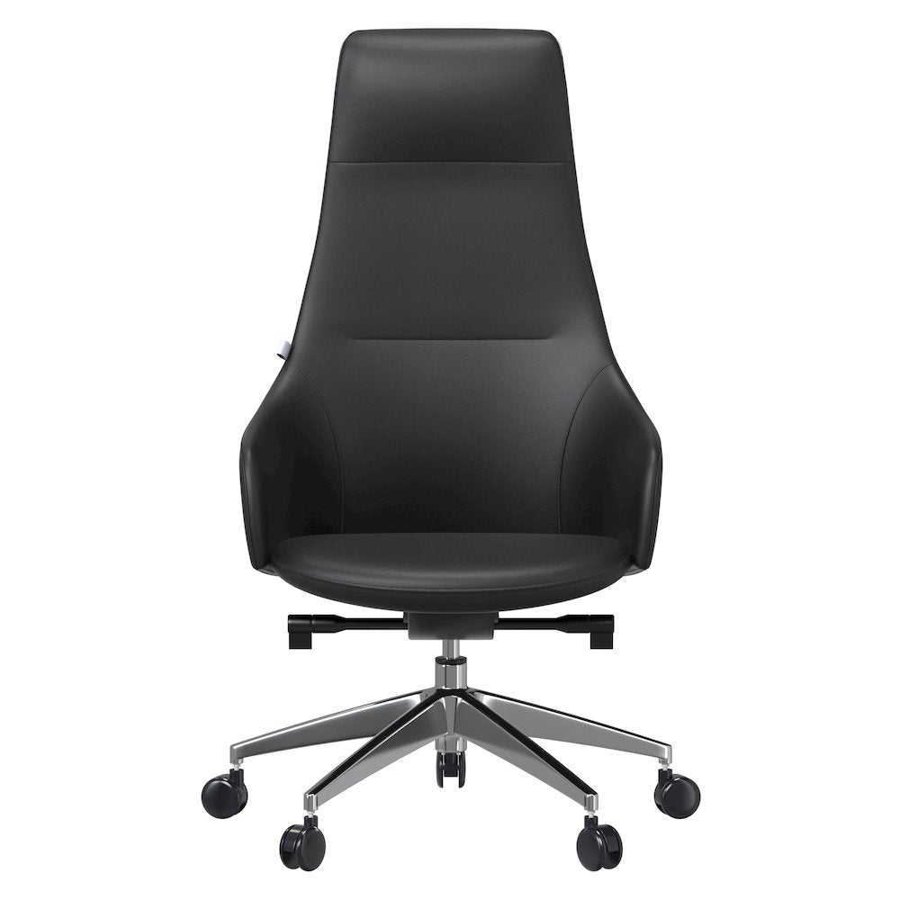 Celeste Series Tall Office Chair in Black Leather