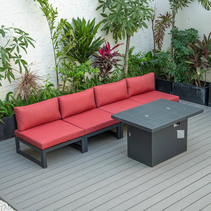 Chelsea 5-Piece Middle Patio Chairs and Fire Pit Table